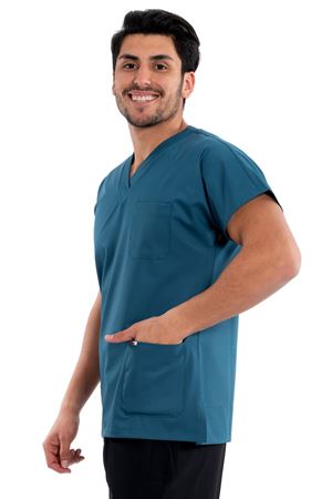 Greys Model Likralı Viskon Erkek  Tek Üst Petrol Yeşili