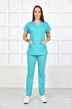 Greys Model Likralı Viskon Kadın  Takım Benetton Yeşili