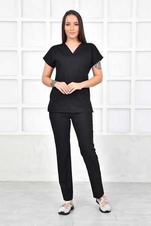 Greys Model Likralı Viskon Kadın  Takım Siyah