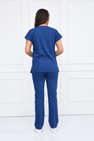 Greys Model Likralı Viskon Kadın  Takım Mavi