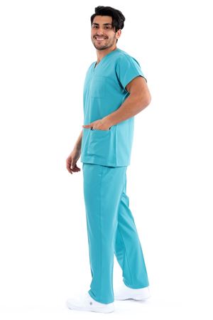 Greys Model Likralı Viskon Erkek  Takım Turkuaz Yeşili