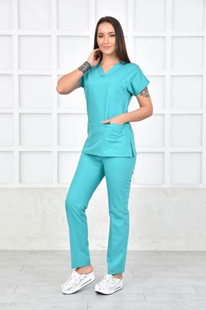 Greys Model Likralı Viskon Kadın  Takım Benetton Yeşili