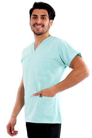 Greys Model Likralı Viskon Erkek  Tek Üst Mint Yeşili