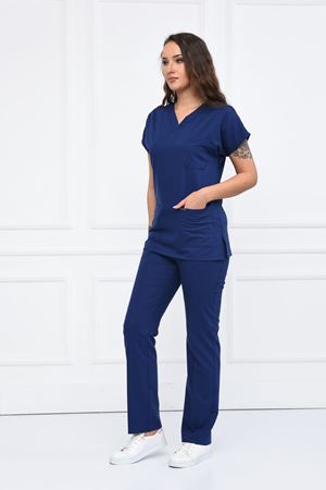 Greys Model Likralı Viskon Kadın  Takım İndigo