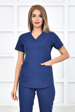 Green Model Likralı Viskon Kadın  Tek Üst İndigo