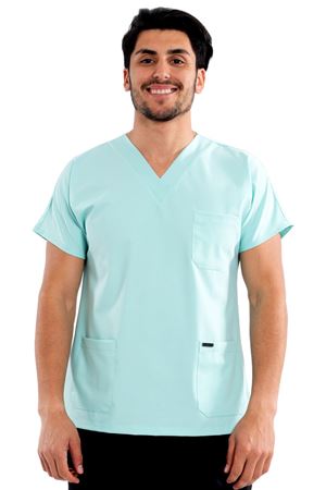 Greys Model Likralı Viskon Erkek  Tek Üst Mint Yeşili