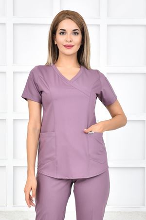 Green Model Likralı Viskon Kadın  Tek Üst Leylak