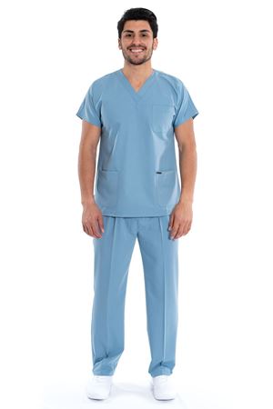 Greys Model Likralı Viskon Erkek  Takım Bulut Mavi