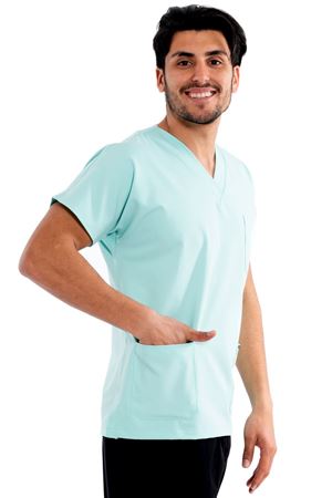 Greys Model Likralı Viskon Erkek  Tek Üst Mint Yeşili
