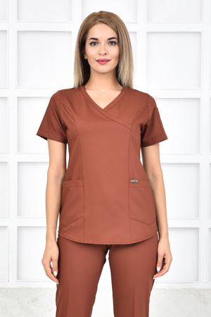 Green Model Likralı Viskon Kadın  Tek Üst Kiremit