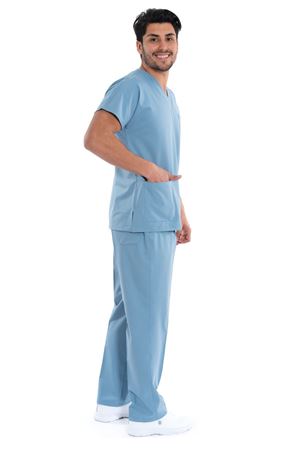 Greys Model Likralı Viskon Erkek  Takım Bulut Mavi