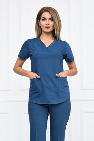 Green Model Likralı Viskon Kadın  Tek Üst Petrol Yeşili