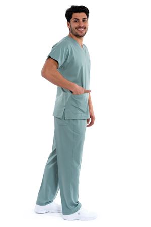 Greys Model Likralı Viskon Erkek  Takım Küf Yeşili