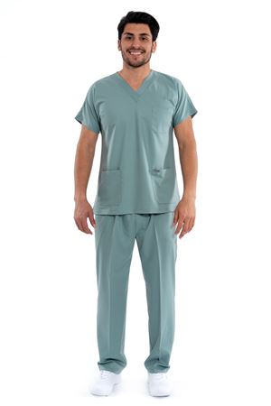 Greys Model Likralı Viskon Erkek  Takım Küf Yeşili