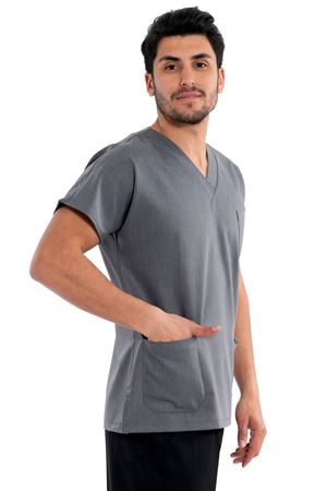 Greys Model Likralı Viskon Erkek  Tek Üst Antrasit Gri