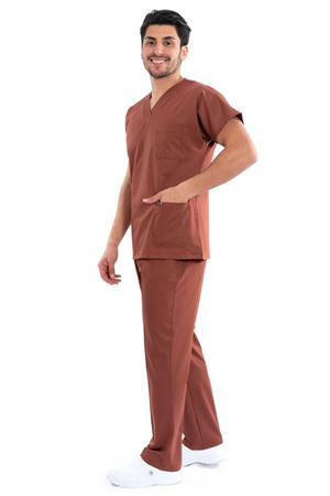 Greys Model Likralı Viskon Erkek  Takım Kiremit