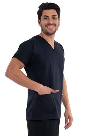 Greys Model Likralı Viskon Erkek  Tek Üst Lacivert