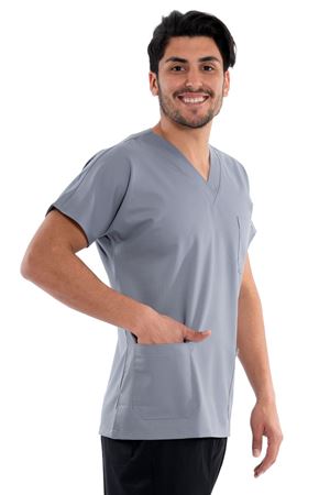 Greys Model Likralı Viskon Erkek  Tek Üst Bulut Gri