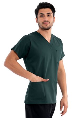 Greys Model Likralı Viskon Erkek  Tek Üst Zümrüt Yeşili