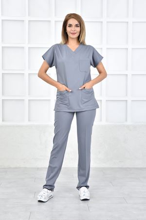 Greys Model Likralı Viskon Kadın  Takım Gri