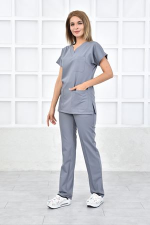 Greys Model Likralı Viskon Kadın  Takım Gri