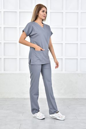 Greys Model Likralı Viskon Kadın  Takım Gri