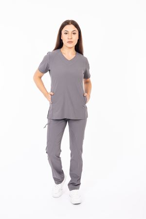 Hood Comfort Model Polilikra Kadın  Takım Antrasit Gri