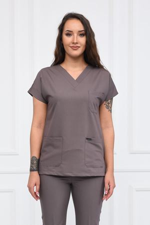 Greys Model Likralı Viskon Kadın  Tek Üst Koyu Bey