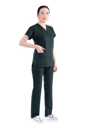 Greys Model Likralı Viskon Kadın  Takım Avcı Yeşili