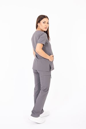 Hood Comfort Model Polilikra Kadın  Takım Antrasit Gri