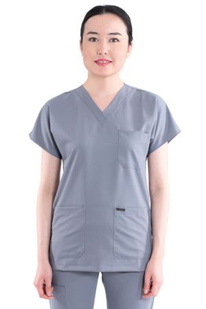 Greys Model Likralı Viskon Kadın  Tek Üst Bulut Gri