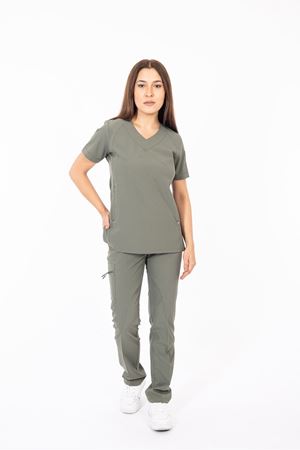 Hood Comfort Model Polilikra Kadın  Takım Haki