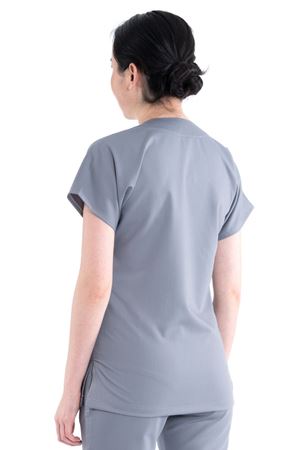 Greys Model Likralı Viskon Kadın  Tek Üst Bulut Gri