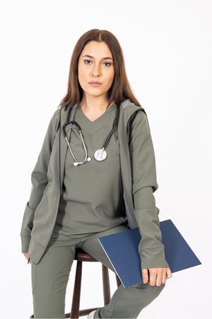 Hood Comfort Model Polilikra Kadın  Tek Kapşon Haki