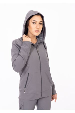 Hood Comfort Model Polilikra Kadın  Kapşonlu Takım Antrasit Gri