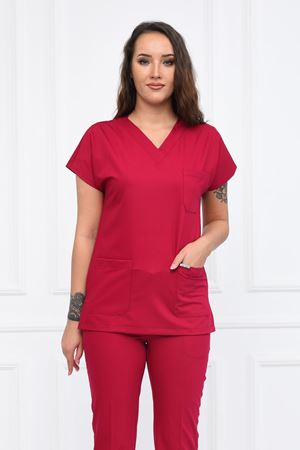 Greys Model Likralı Viskon Kadın  Tek Üst Fuşya