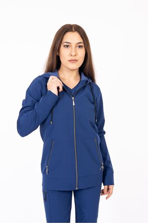 Hood Comfort Model Polilikra Kadın  Kapşonlu Takım İndigo