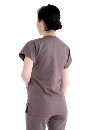 Greys Model Likralı Viskon Kadın  Tek Üst Kum Bej