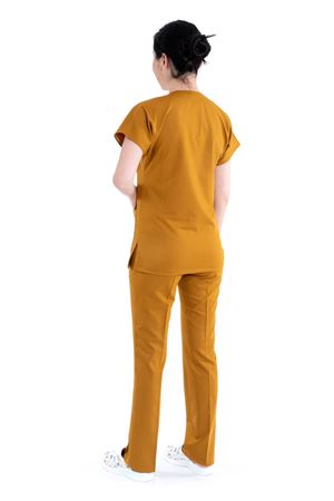 Greys Model Likralı Viskon Kadın  Takım Hardal