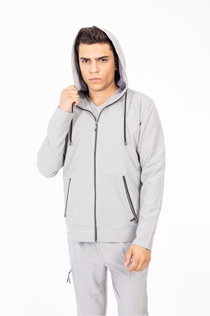 Hood Comfort Model Polilikra Erkek  Tek Kapşon Bulut Gri