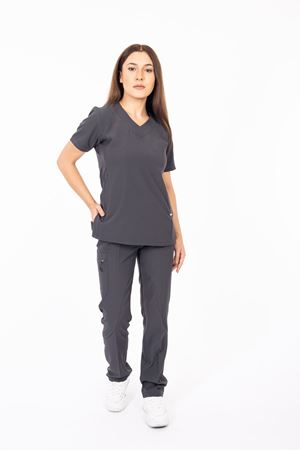 Hood Comfort Model Polilikra Kadın  Takım Füme Gri