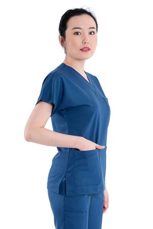 Greys Model Likralı Viskon Kadın  Tek Üst Petrol Mavi