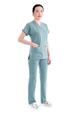 Greys Model Likralı Viskon Kadın  Takım Küf Yeşili