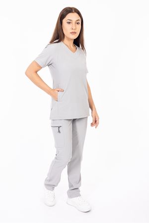 Hood Comfort Model Polilikra Kadın  Takım Bulut Gri