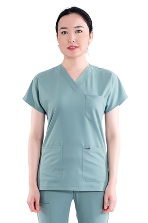 Greys Model Likralı Viskon Kadın  Tek Üst Küf Yeşili