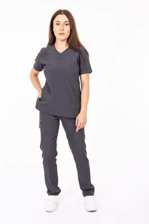 Hood Comfort Model Polilikra Kadın  Takım Füme Gri