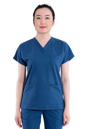 Greys Model Likralı Viskon Kadın  Tek Üst Petrol Mavi