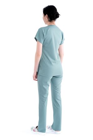 Greys Model Likralı Viskon Kadın  Takım Küf Yeşili