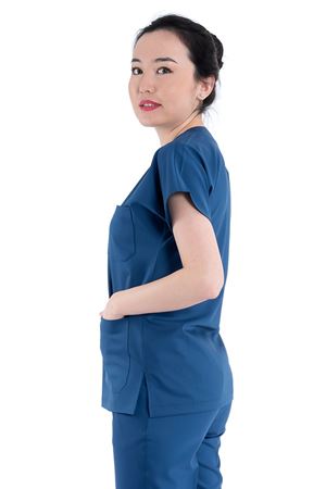 Greys Model Likralı Viskon Kadın  Tek Üst Petrol Mavi