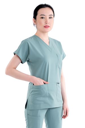 Greys Model Likralı Viskon Kadın  Tek Üst Küf Yeşili